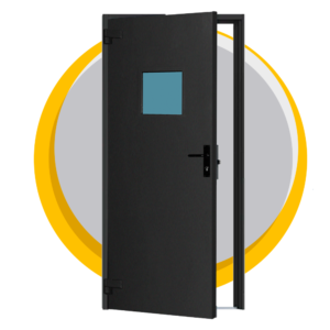 Puerta Blindada con Vidrio Blindado